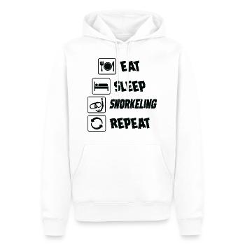 Tauchen – Shirt Eat Sleep Repeat Geschenk - Männer Premium Bio Hoodie - Weiß - Vorne - Nico (187cm)
