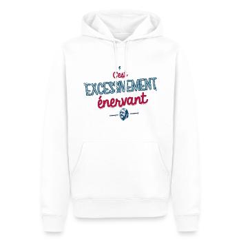 Excessivement Enervant - Sweat à capuche Premium bio Homme - blanc - Devant - Nico (187cm)