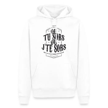 Dikkenek scène culte - Sweat à capuche Premium bio Homme - blanc - Devant - Nico (187cm)