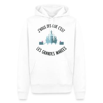 François l'embrouille garde maritime - Sweat à capuche Premium bio Homme - blanc - Devant - Nico (187cm)