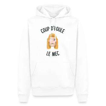 François l'embrouille Coup d'boul le mec - Sweat à capuche Premium bio Homme - blanc - Devant - Nico (187cm)