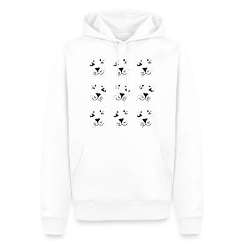 crawl - Sweat à capuche Premium bio Homme - blanc - Devant - Nico (187cm)