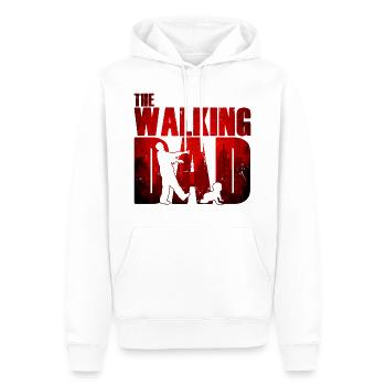 The walking dad - Vater Baby Lustig Humor Zombie - Sweat à capuche Premium bio Homme - blanc - Devant - Nico (187cm)