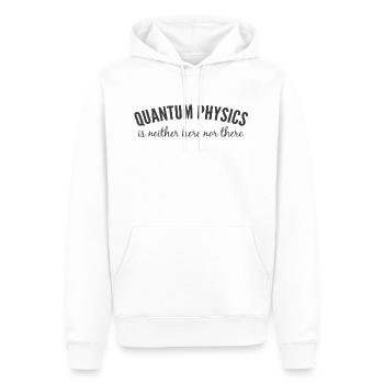 Quantum physics. - Men’s Premium Organic Hoodie - white - Front - Nico (187cm)