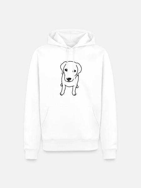 Labrador - Männer Premium Bio Hoodie - Weiß