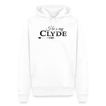 Bonnie &Clyde (part2) Cadeau d’amour - Sweat à capuche Premium bio Homme - blanc - Devant - Nico (187cm)