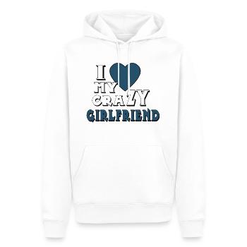 i love Partnerlook (part1) Geschenkidee Paar - Männer Premium Bio Hoodie - Weiß - Vorne - Nico (187cm)