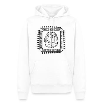 Gehirn Platine Künstliche Intelligenz - Männer Premium Bio Hoodie - Weiß - Vorne - Nico (187cm)