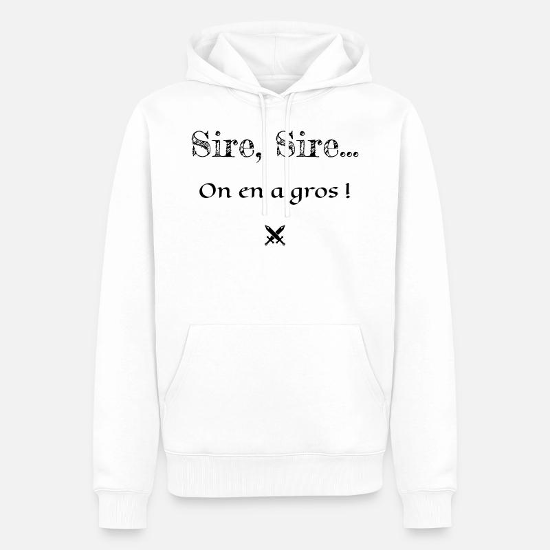 On en a gros ! Kaameløtt - Citation Perceval - Sweat à capuche Premium bio Homme - blanc