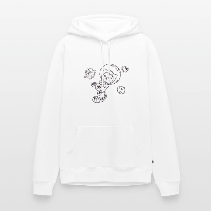 Chat dans l'espace Sweat à capuche Premium bio Homme