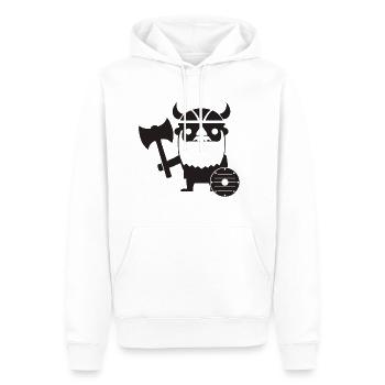 Wikinger - Männer Premium Bio Hoodie - Weiß - Vorne - Nico (187cm)
