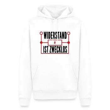 Physiker. Widerstand. Physik. - Männer Premium Bio Hoodie - Weiß - Vorne - Nico (187cm)