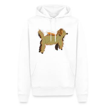 Chien moelleux créature semblable à un ours - Sweat à capuche Premium bio Homme - blanc - Devant - Nico (187cm)