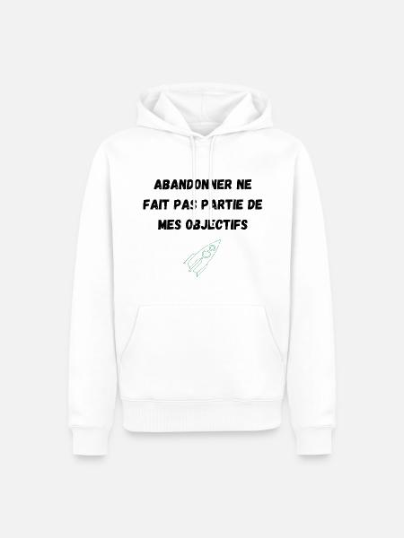 Aufgeben ist nicht eines meiner Ziele - Männer Premium Bio Hoodie - Weiß