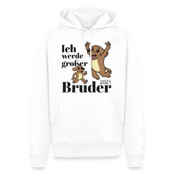 Ich werde grosser Bruder 2021 - Männer Premium Bio Hoodie - Weiß - Vorne - Nico (187cm)