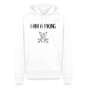 Ich bin ein Wikinger - Männer Premium Bio Hoodie - Weiß - Vorne - Nico (187cm)