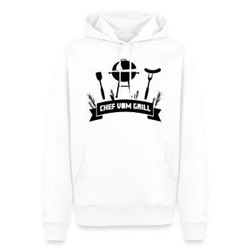 Chef vom Grill. Das perfekte Motiv für Griller - Männer Premium Bio Hoodie - Weiß - Vorne - Nico (187cm)
