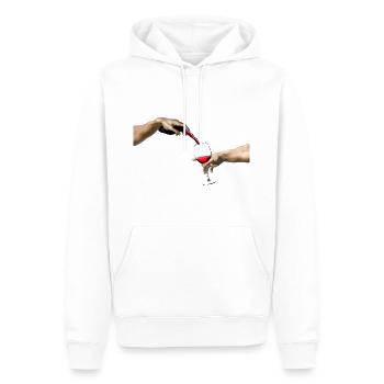 Création d'Adam's Wine - Sweat à capuche Premium bio Homme - blanc - Devant - Nico (187cm)