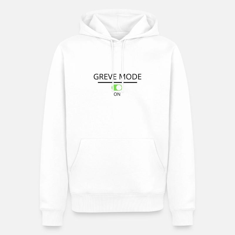 Greve-Modus ein - Männer Premium Bio Hoodie - Weiß