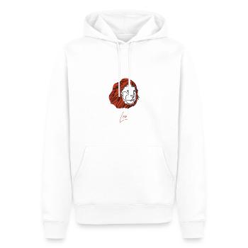 Leo Zodiac Sign Line Art - Männer Premium Bio Hoodie - Weiß - Vorne - Nico (187cm)
