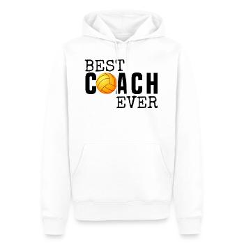 BEST COACH EVER - VOLLEYBALL - TRAINER - TRAINING - Men’s Premium Organic Hoodie - white - Front - Nico (187cm)