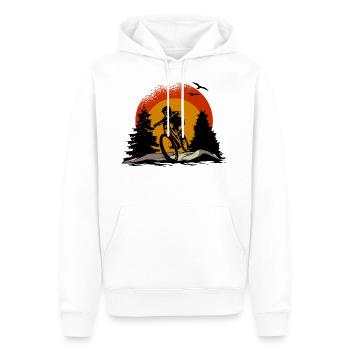 Mountain Bike Bicycle Downhill Nature Bike MTB Biker - Men’s Premium Organic Hoodie - white - Front - Nico (187cm)