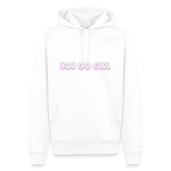 You go girl Feminists Feminism Woman Geschenk - Männer Premium Bio Hoodie - Weiß - Vorne - Nico (187cm)