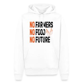 Farmer Farmer Future disant cadeau - Sweat à capuche Premium bio Homme - blanc - Devant - Nico (187cm)