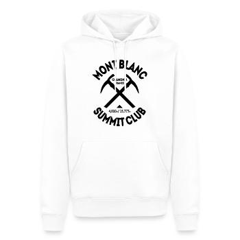 Mont Blanc Club Montagnes France Cadeau - Sweat à capuche Premium bio Homme - blanc - Devant - Nico (187cm)