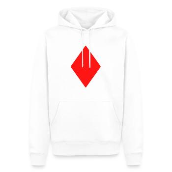 Carreau Jeu de Carte - Sweat à capuche Premium bio Homme - blanc - Devant - Nico (187cm)