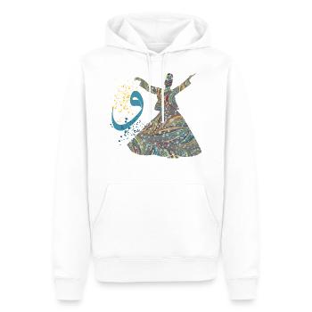 derwisch e 201 - Männer Premium Bio Hoodie - Weiß - Vorne - Nico (187cm)