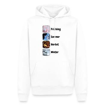 Jahreszeiten Frühling Sommer Herbst Winter design - Männer Premium Bio Hoodie - Weiß - Vorne - Nico (187cm)