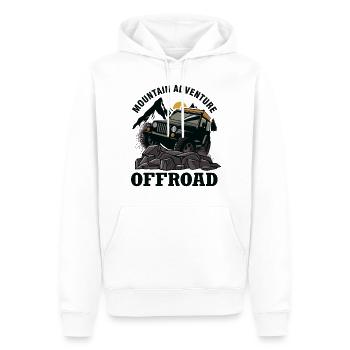 Geländewagen Jeep Offroad Geschenk - Männer Premium Bio Hoodie - Weiß - Vorne - Nico (187cm)