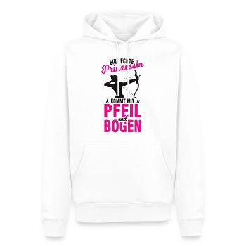 Pfeil und Bogen Dame Bogenschießen Prinzessin - Männer Premium Bio Hoodie - Weiß - Vorne - Nico (187cm)