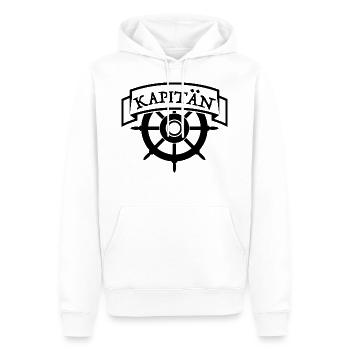 Kapitän - Männer Premium Bio Hoodie - Weiß - Vorne - Nico (187cm)