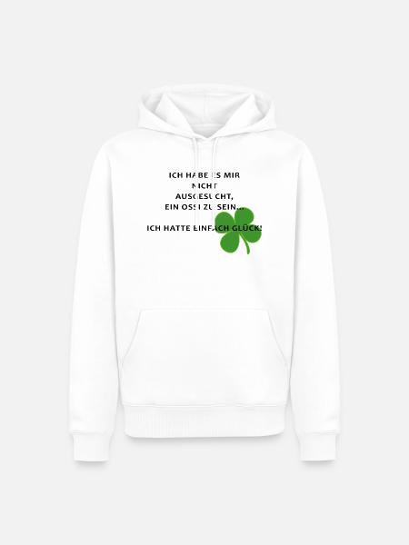 Ich habe es mir nicht ausgesucht, ein Ossi zu sein - Männer Premium Bio Hoodie - Weiß