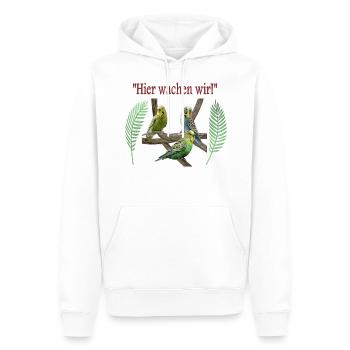 Wellensittiche - Männer Premium Bio Hoodie - Weiß - Vorne - Nico (187cm)