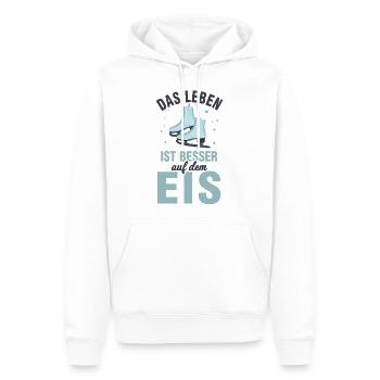Eislaufen Schlittschuhlaufen Schlittschuhe Eislauf - Männer Premium Bio Hoodie - Weiß - Vorne - Nico (187cm)