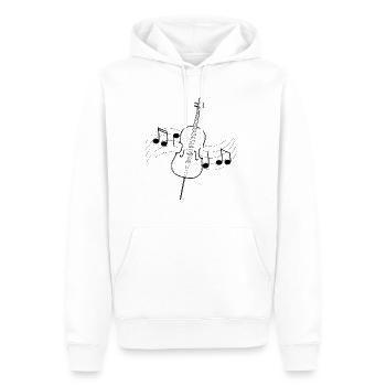 Cello Musik Zeichnung Partitur Schwarze Noten - Männer Premium Bio Hoodie - Weiß - Vorne - Nico (187cm)