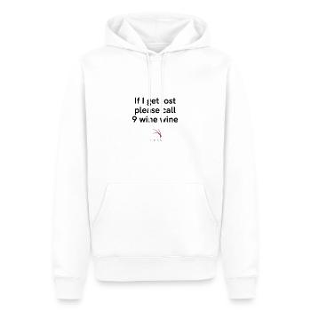 Wein-Zitat bitte rufen Sie neun Wein - Männer Premium Bio Hoodie - Weiß - Vorne - Nico (187cm)