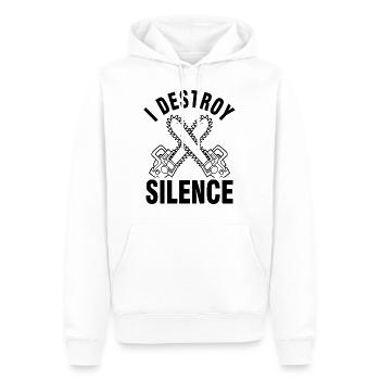 Kettensäge Holzarbeit Holzfäller Förster Geschenk - Männer Premium Bio Hoodie - Weiß - Vorne - Nico (187cm)