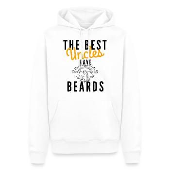 The best Uncles have Beards - Männer Premium Bio Hoodie - Weiß - Vorne - Nico (187cm)