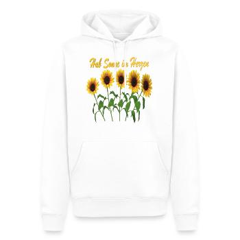 Sonnenblume Desgin - Männer Premium Bio Hoodie - Weiß - Vorne - Nico (187cm)
