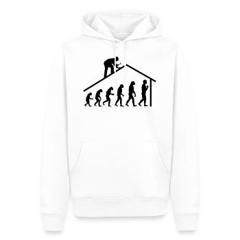 Mann Zimmerer Handwerker Geschenk Werkzeug - Männer Premium Bio Hoodie - Weiß - Vorne - Nico (187cm)