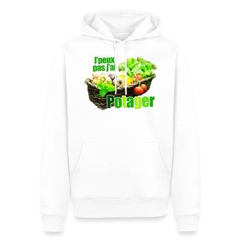 Ich kann nicht, ich habe Gemüsekorb stilisiert Korb - Männer Premium Bio Hoodie - Weiß - Vorne - Nico (187cm)