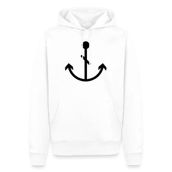Ancre - Sweat à capuche Premium bio Homme - blanc - Devant - Nico (187cm)