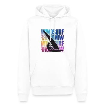 Windsurfen Ötter, Ich liebe Windsurfen, Windsurfen Mann - Männer Premium Bio Hoodie - Weiß - Vorne - Nico (187cm)