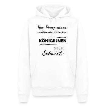 FRAU LADY KÄMPFERIN MUT TAPFER TEAM GEWINNER SIEG - Männer Premium Bio Hoodie - Weiß - Vorne - Nico (187cm)