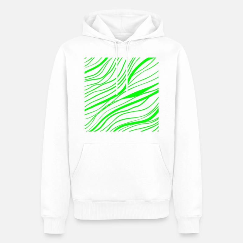 modèle de ligne de jungle - Sweat à capuche Premium bio Homme - blanc