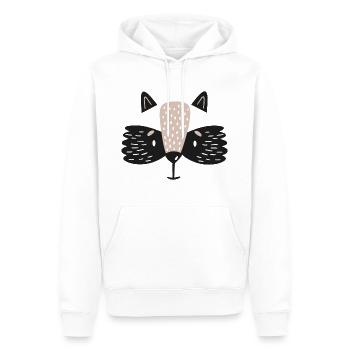 Niedliche Tiergesichter für Kinder Waschbär - Männer Premium Bio Hoodie - Weiß - Vorne - Nico (187cm)